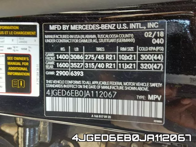 4JGED6EB0JA112067 фото 2