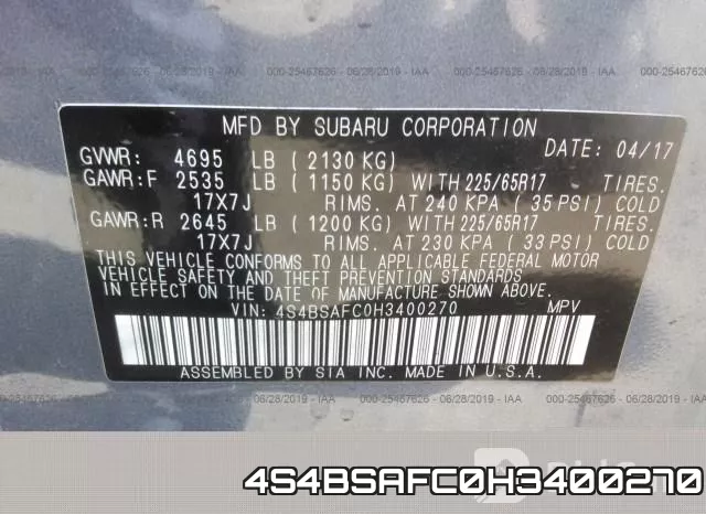 4S4BSAFC0H3400270 фото 10