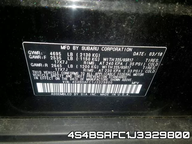 4S4BSAFC1J3329800 фото 2