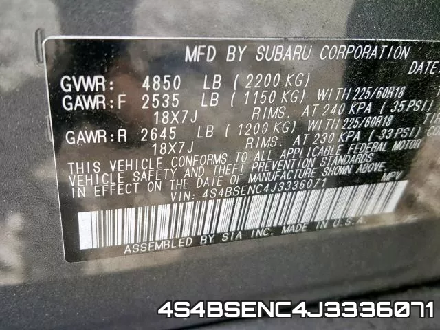 4S4BSENC4J3336071 фото 2