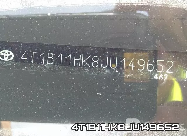 4T1B11HK8JU149652 фото 10