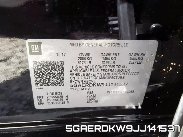 5GAERDKW9JJ141537 фото 2