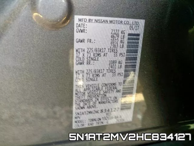 5N1AT2MV2HC834127 фото 2