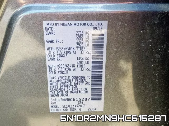 5N1DR2MN9HC615287 фото 2