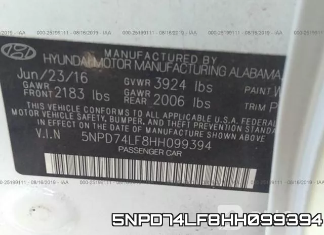 5NPD74LF8HH099394 фото 10