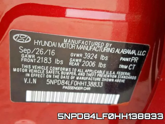5NPD84LF0HH138833 фото 2