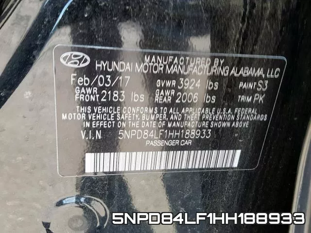 5NPD84LF1HH188933 фото 2