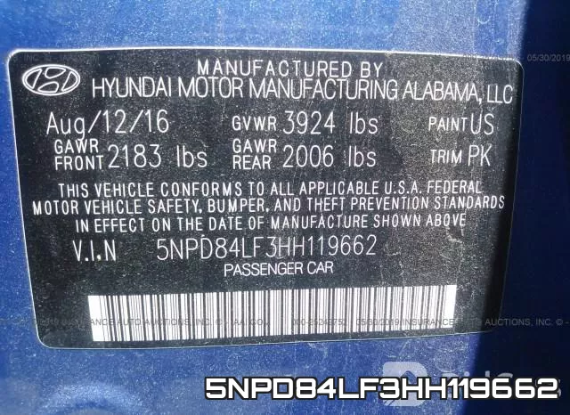 5NPD84LF3HH119662 фото 10