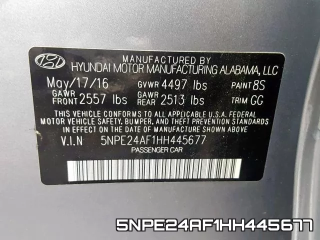 5NPE24AF1HH445677 фото 2
