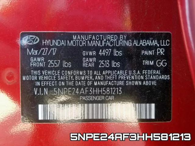 5NPE24AF3HH581213 фото 2