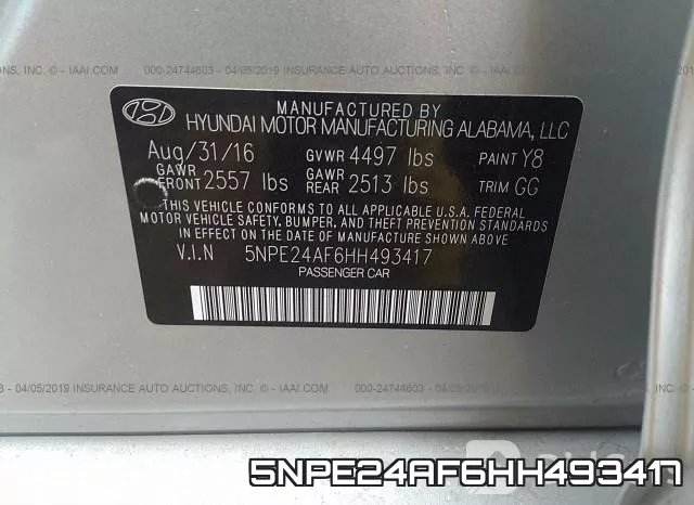 5NPE24AF6HH493417 фото 10