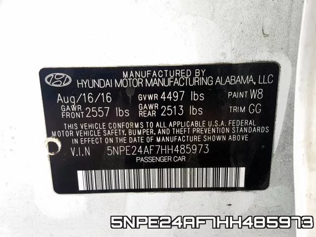 5NPE24AF7HH485973 фото 2