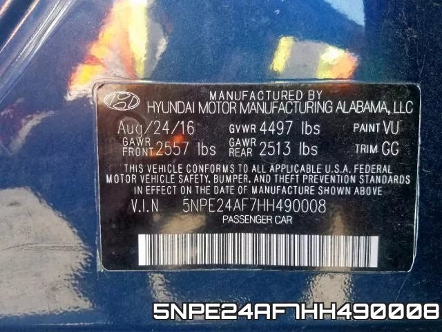 5NPE24AF7HH490008 фото 2