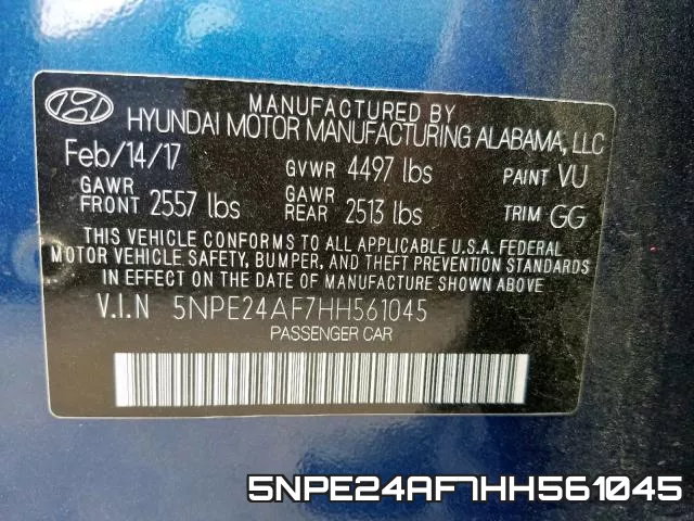 5NPE24AF7HH561045 фото 2