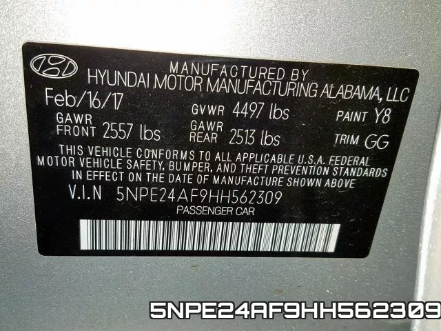 5NPE24AF9HH562309 фото 2