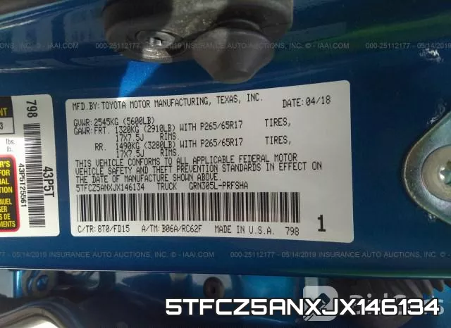 5TFCZ5ANXJX146134 фото 10