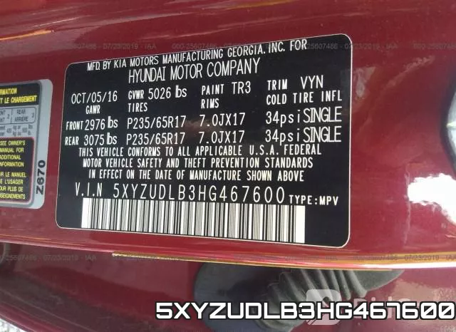 5XYZUDLB3HG467600 фото 10
