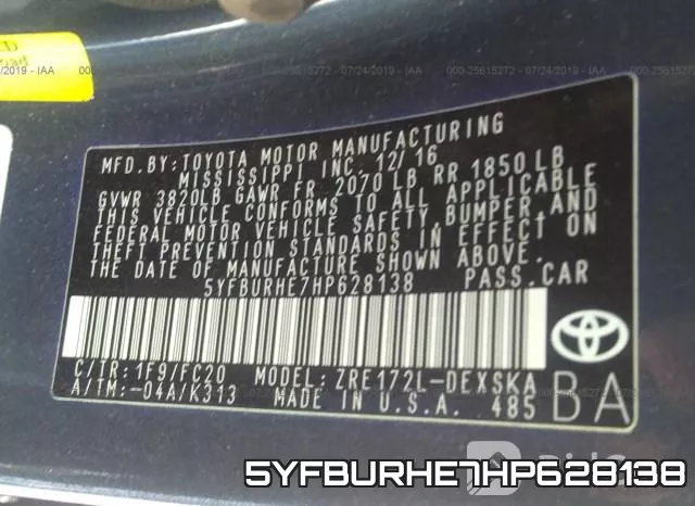 5YFBURHE7HP628138 фото 10
