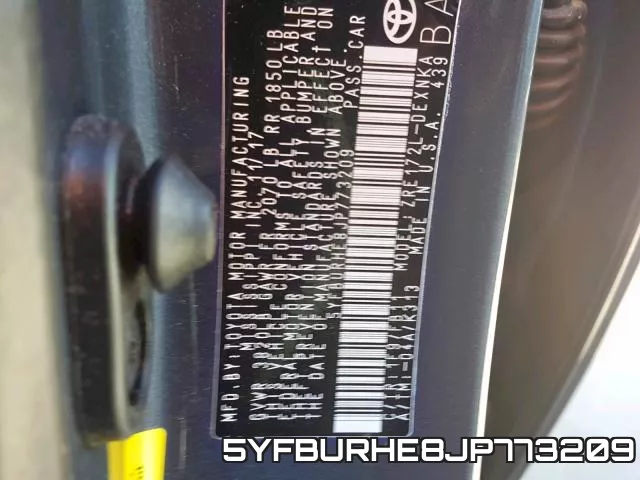 5YFBURHE8JP773209 фото 2
