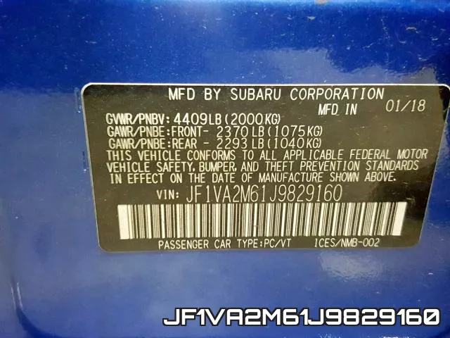 JF1VA2M61J9829160 фото 2