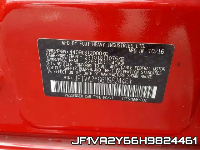 JF1VA2Y66H9824461 фото 2