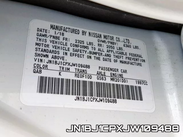 JN1BJ1CPXJW109488 фото 2