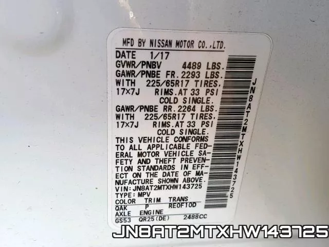 JN8AT2MTXHW143725 фото 2