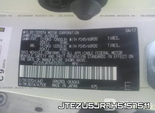JTEZU5JR7H5157511 фото 10