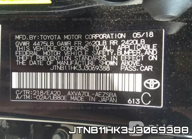 JTNB11HK3J3069388 фото 10