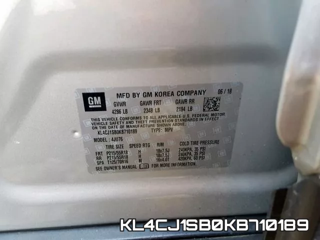 KL4CJ1SB0KB710189 фото 2