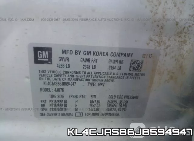 KL4CJASB6JB594947 фото 9