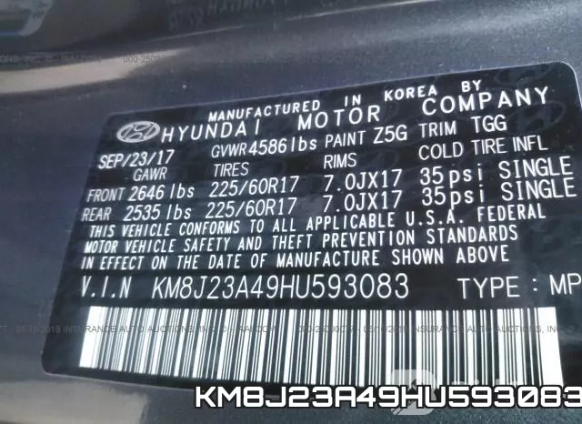 KM8J23A49HU593083 фото 10