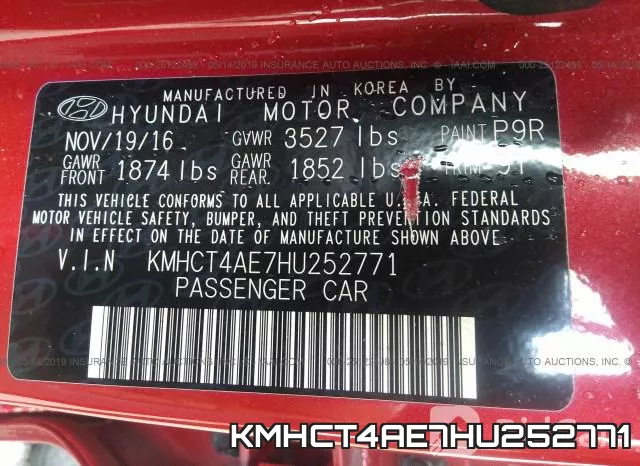 KMHCT4AE7HU252771 фото 10