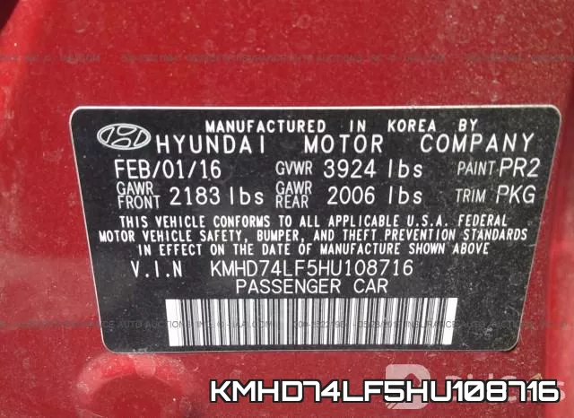 KMHD74LF5HU108716 фото 10