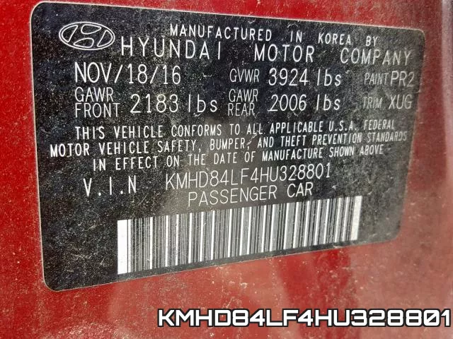 KMHD84LF4HU328801 фото 2