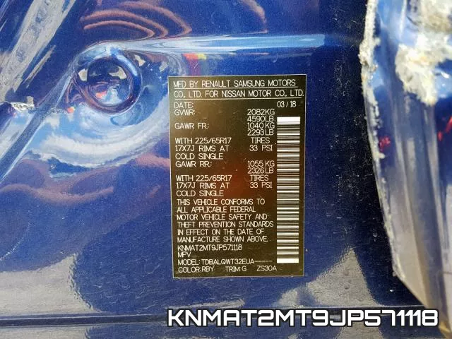 KNMAT2MT9JP571118 фото 2