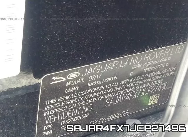 SAJAR4FX7JCP27496 фото 10