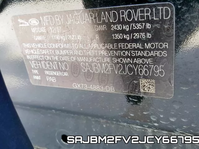 SAJBM2FV2JCY66795 фото 2