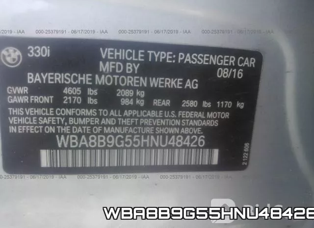 WBA8B9G55HNU48426 фото 10