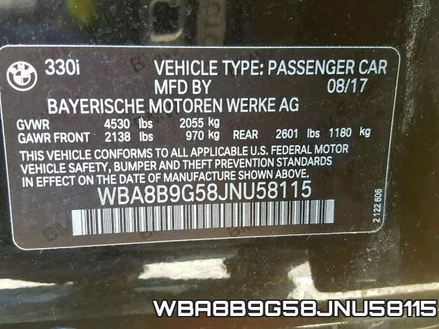 WBA8B9G58JNU58115 фото 2