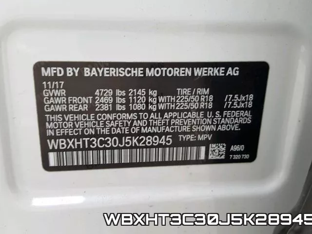 WBXHT3C30J5K28945 фото 2