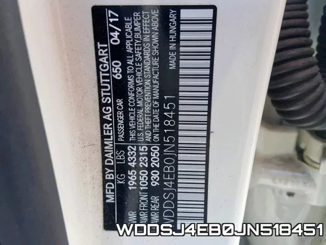 WDDSJ4EB0JN518451 фото 2