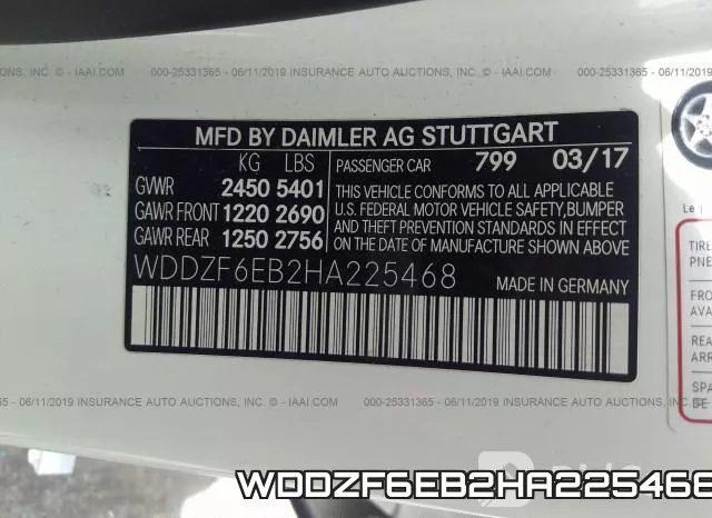 WDDZF6EB2HA225468 фото 10