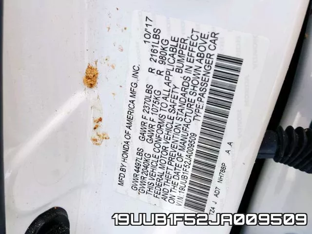 19UUB1F52JA009509 фото 2
