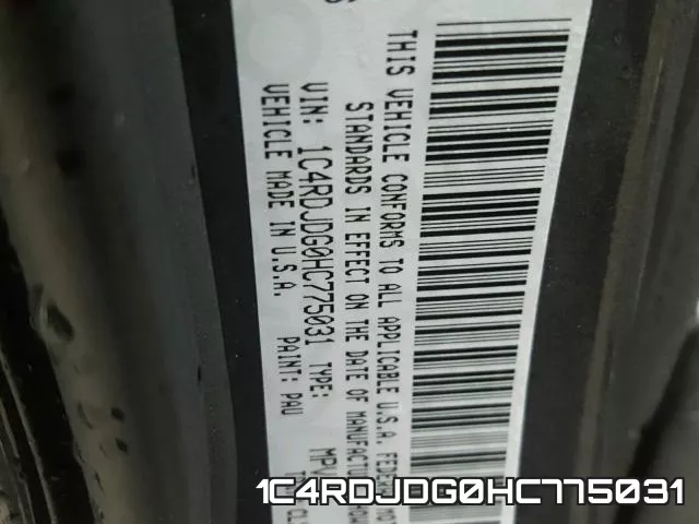 1C4RDJDG0HC775031 фото 2