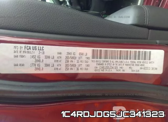 1C4RDJDG5JC341323 фото 10