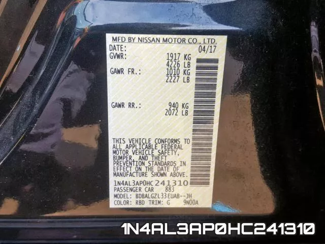 1N4AL3AP0HC241310 фото 2