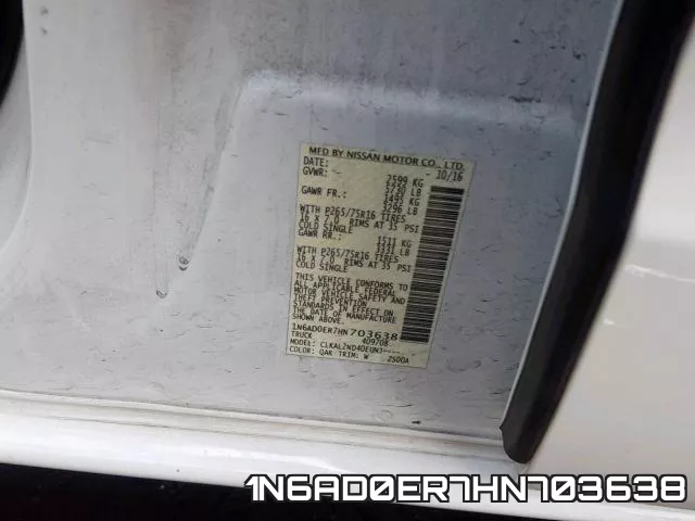 1N6AD0ER7HN703638 фото 2