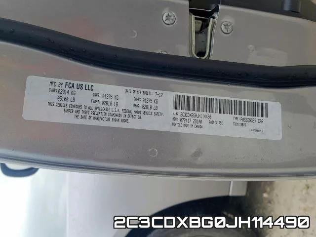 2C3CDXBG0JH114490 фото 2