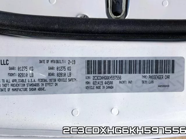 2C3CDXHG6KH597556 фото 2